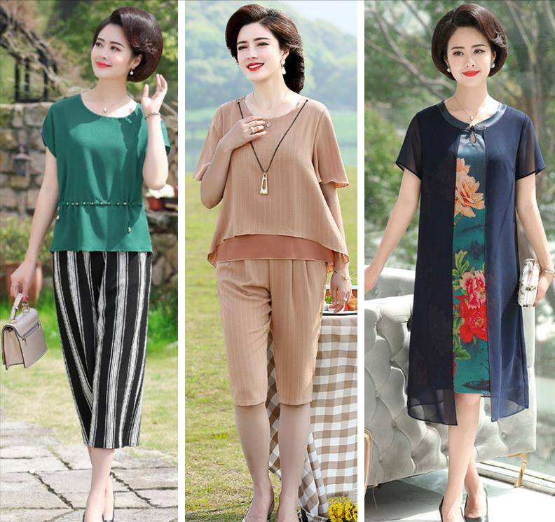 适合苹果型身材套装女韩版:腰粗胯大的中年妈妈穿搭有讲究，参考这4种搭配，显瘦不止一点点